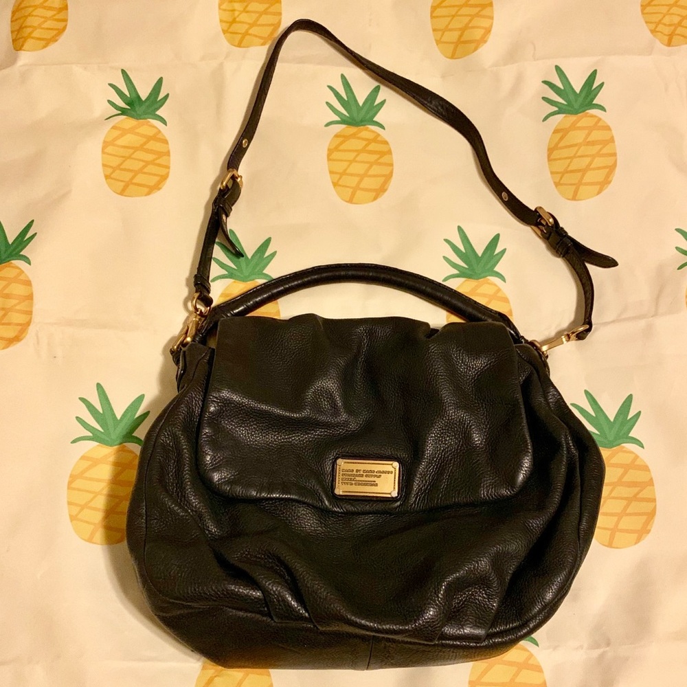 Marc Jacobs Black Lambskin Shoulder Bag